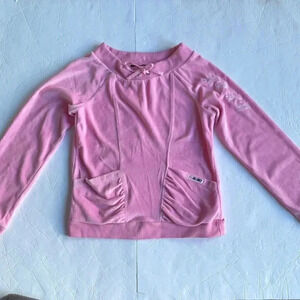 XOXO girl’s velour pullover NWT light pink, size 10/12